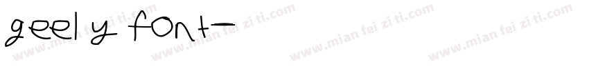 geely font字体转换